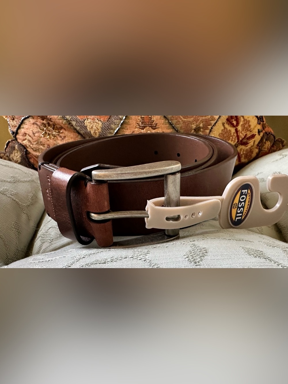 NWT Fossil Men’s Brown Leather Belt